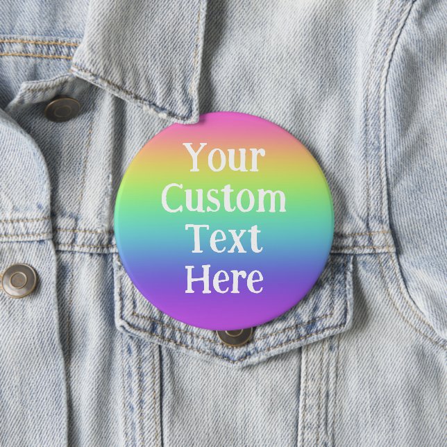 Personalisierter Regenbogen-Button-On-Button Button (Beispiel)