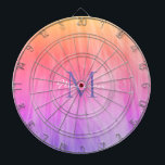 Personalisierter Regenbogen Dartscheibe<br><div class="desc">Dieses Girly Dartboard ist mit einem atmosphärischen ombre Design in den Tönen von Rosa,  Korallen und lila.
Einfach anpassbar mit Ihrem Namen und Monogramm.
Verwenden Sie die Option Weitere anpassen,  um die Textgröße,  den Stil oder die Farbe zu ändern,  wenn Sie möchten.</div>