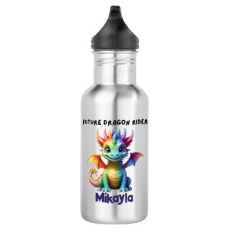 Personalisierter Regenbogen-Drache Edelstahlflasche