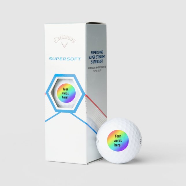 Personalisierter Regenbogen Golfball (Verpackung)