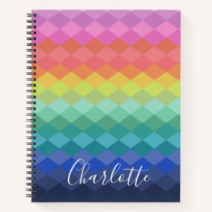 Personalisierter Regenbogen Gradient Elegant Notizbuch
