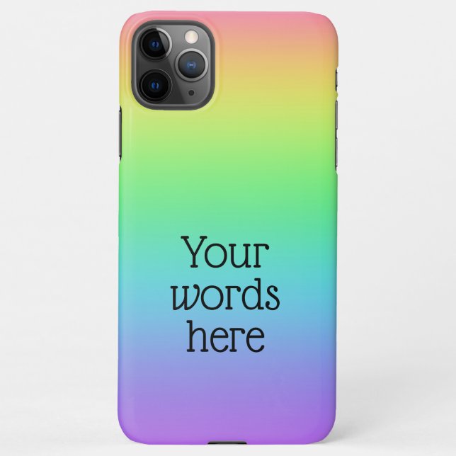 Personalisierter Regenbogen iPhone Hülle (Rückseite)