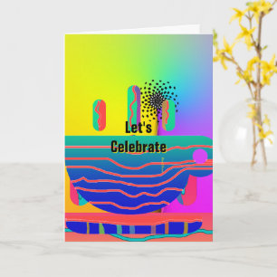 Personalisierter Regenbogen-Kaffeebecher mit Innen Karte