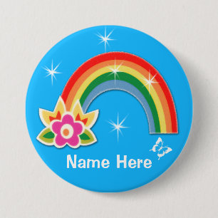 Personalisierter Regenbogen knöpft Buttone mit Button