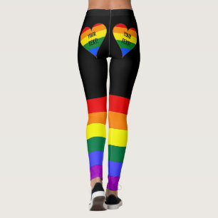 Personalisierter Regenbogen LGBT Stolz Leggings