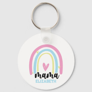 Personalisierter Regenbogen Mama - Muttertag Schlüsselanhänger