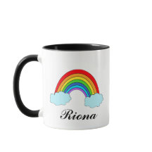 Personalisierter Regenbogen-Namensbecher | Bunt