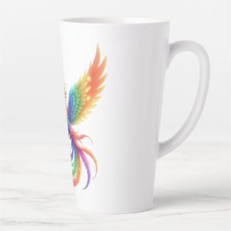 Personalisierter Regenbogen-Phönix-Namens-Geburtsd Milchtasse