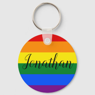 Personalisierter Regenbogen‑Schlüsselanhänger Schlüsselanhänger