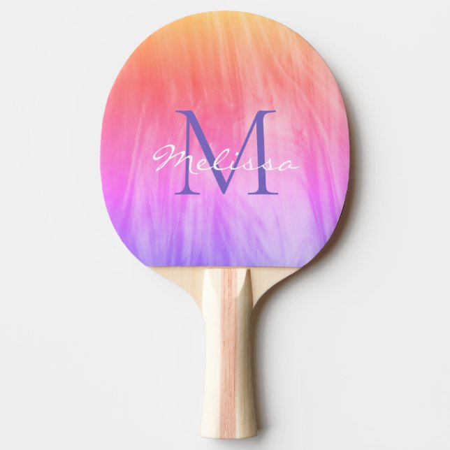 Personalisierter Regenbogen Tischtennis Schläger (Vorderseite)