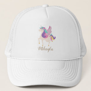 Personalisierter Regenbogen Unicorn Einfach Niedli Truckerkappe