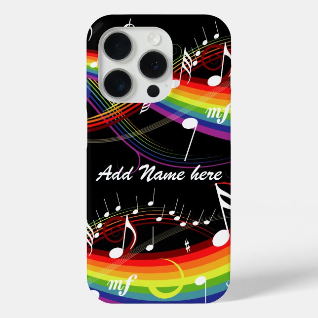 Personalisierter Regenbogen Weißer Musiknoten auf  title_seo2 (Rückseite)