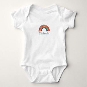 Personalisierter Regenbogenkarosserieanzug Baby Strampler