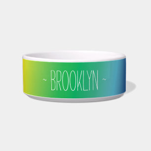 Personalisierter Regenbogentext individuelle Name Napf