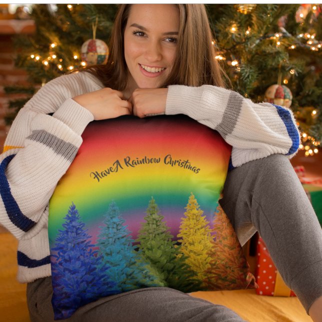 Personalisierter Regenbogenweihbaum Kissen (Von Creator hochgeladen)