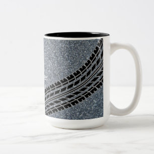 Personalisierter Reifen tritt Zweifarbige Tasse