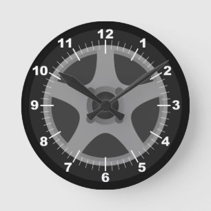 Personalisierter Reifen und Kante Runde Wanduhr