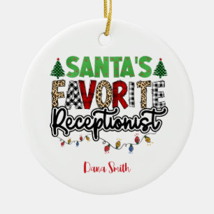 Personalisierter Rekrutierer des Weihnachtsmanns Keramik Ornament