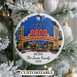 Personalisierter Reno-Schmuck, Maßgeschneiderter B Keramik Ornament