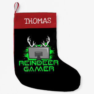Personalisierter Rentier Funny Kleiner Weihnachtsstrumpf