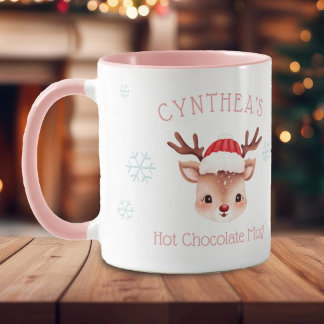 Personalisierter Rentier-Heißgetränkebecher für Mä Tasse