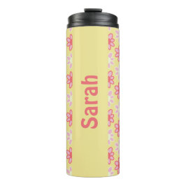 Personalisierter Retro-Blumen-Thermal-Tumbler Thermosbecher