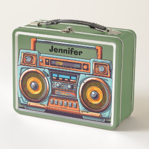 Personalisierter Retro-Boom Metall Brotdose
