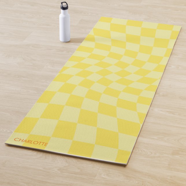 Personalisierter Retro-Gelber Halbschwanz Yogamatte (Beispiel)