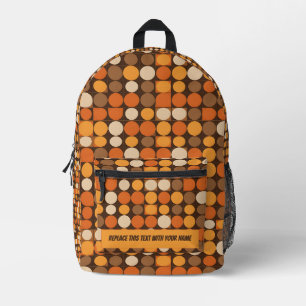 Personalisierter Retro-Geometrie-Rucksack Bedruckter Rucksack