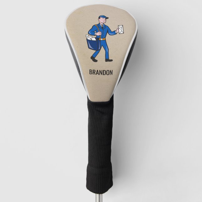 Personalisierter Retro Mailman Postal Letter Carri Golf Headcover (Vorderseite)