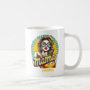 Personalisierter Retro-Mama-Pop-Art (17) Kaffeetasse