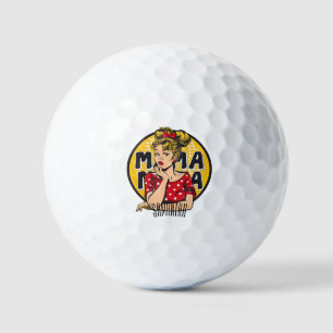 Personalisierter Retro-Mama-Pop Art. 4 Golfball