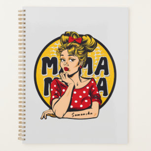 Personalisierter Retro-Mama-Pop Art. 4 Planer