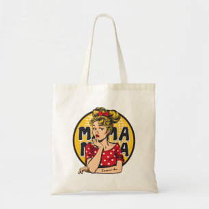Personalisierter Retro-Mama-Pop Art. 4 Tragetasche