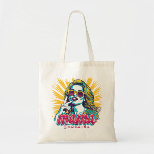 Personalisierter Retro-Mama-Pop Art. 5 Tragetasche