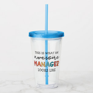 Personalisierter Retro-Phantastischer Manager Funn Acryltrinkbecher