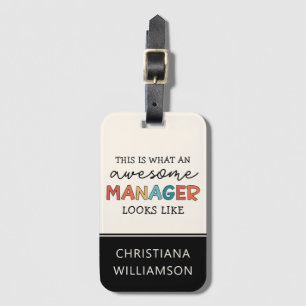 Personalisierter Retro-Phantastischer Manager Funn Gepäckanhänger