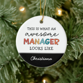 Personalisierter Retro-Phantastischer Manager Funn Keramik Ornament
