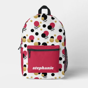 Personalisierter Retro-Punkte-Pink-Magenta Bedruckter Rucksack