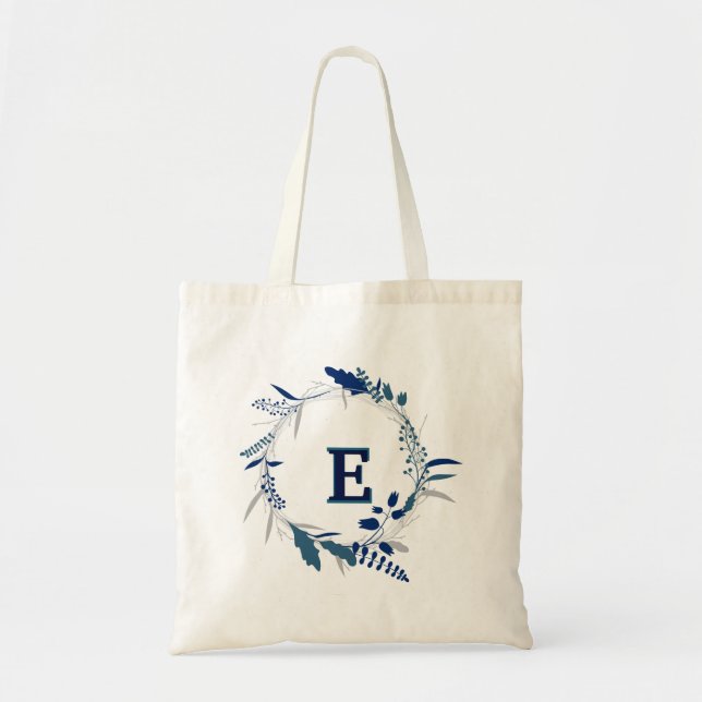 Personalisierter Retro-rustikaler Vintager Blumenk Tragetasche (Vorne)