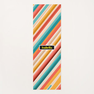 Personalisierter Retro-StrickYogamat   Bunt Yogamatte