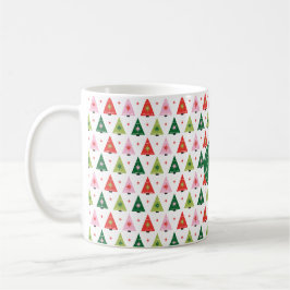 Personalisierter Retro-Weihnachtsbaum Mitte des Ja Kaffeetasse