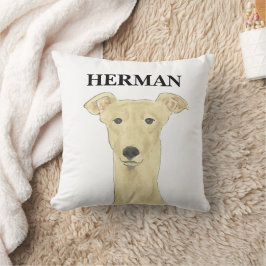 Personalisierter reversible Fawn Greyhound Dog Kissen