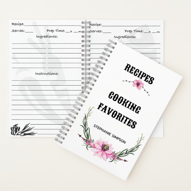 Personalisierter Rezeptorist, modernes Rezept Buch (Innen)