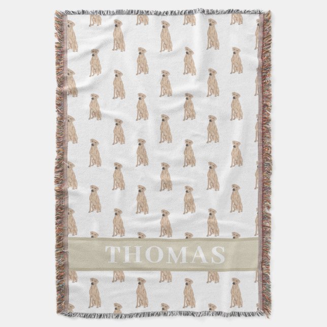 Personalisierter Rhodesian Ridgeback  Decke (Vorderseite Vertikal)