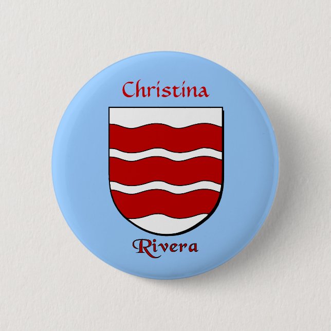 Personalisierter Rivera Historischer Schild Button (Vorderseite)