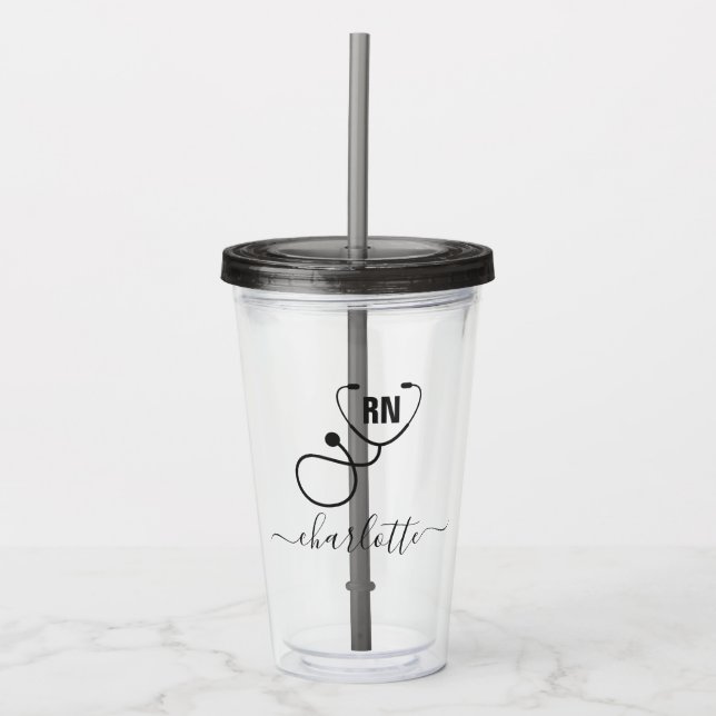 Personalisierter RN-Abschluss  Acryltrinkbecher (Vorderseite)