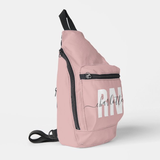 Personalisierter RN-Abschluss Crossbody Bag (Linke Seite)