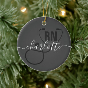 Personalisierter RN-Abschluss  Keramik Ornament