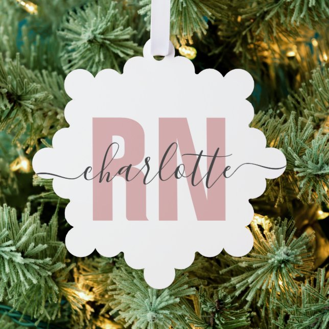 Personalisierter RN-Abschluss Ornament Karte (Insitu (Baum))